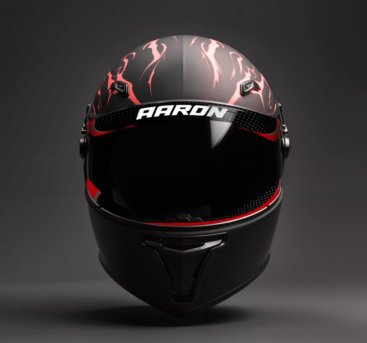 Customizable visor  text motorcycle sticker - TenStickers