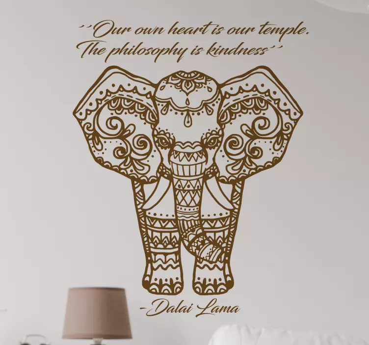 Dalai Lama Elephant Quote sticker - TenStickers