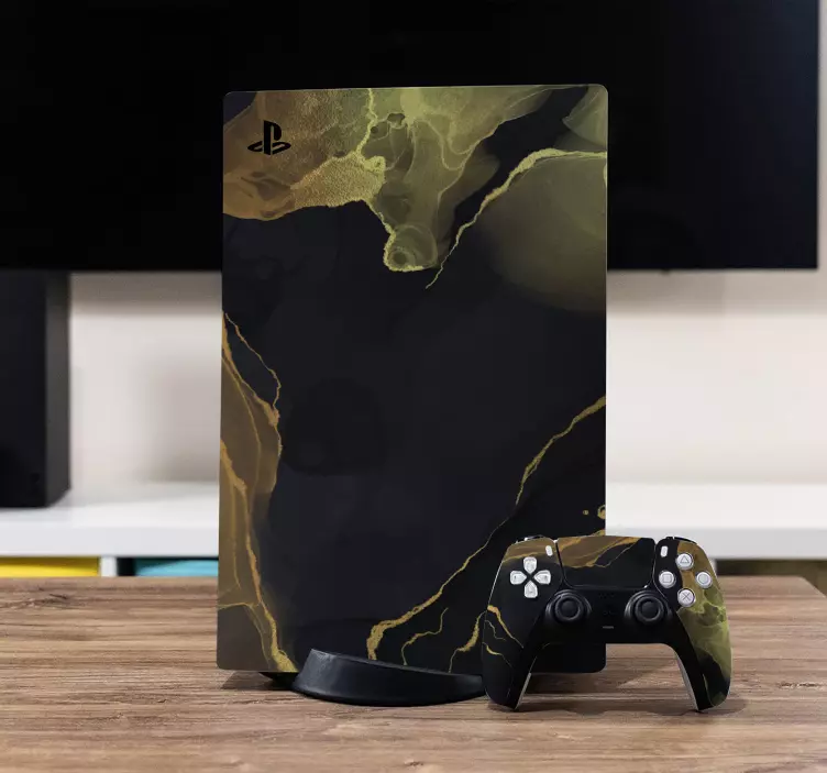 Dark and golden style PS5 sticker - TenStickers