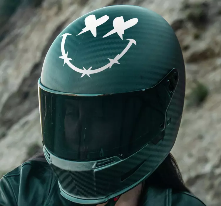 dead smile motorbike sticker - TenStickers