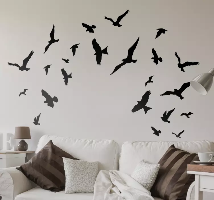 Decorative Flying Birds Sticker - TenStickers