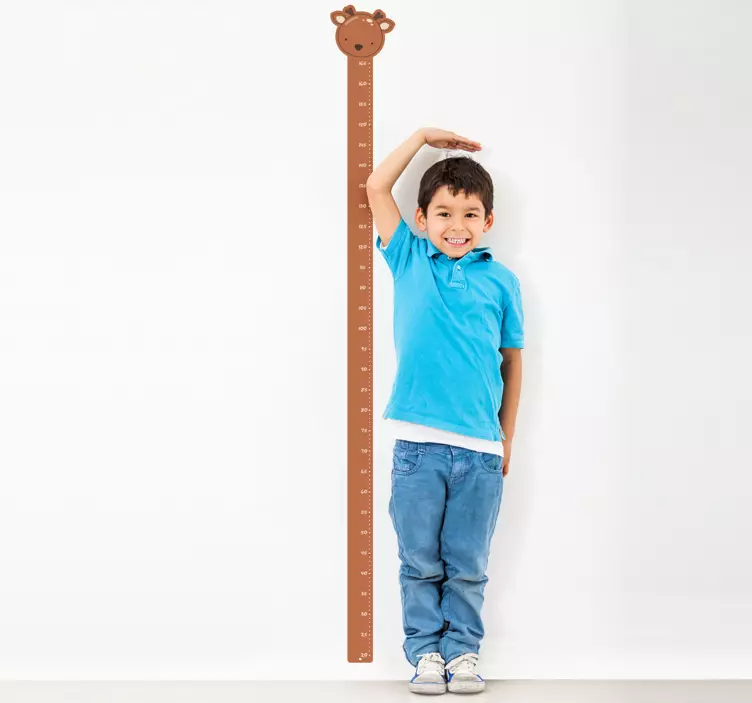 Deer Height Chart Wall Sticker - TenStickers