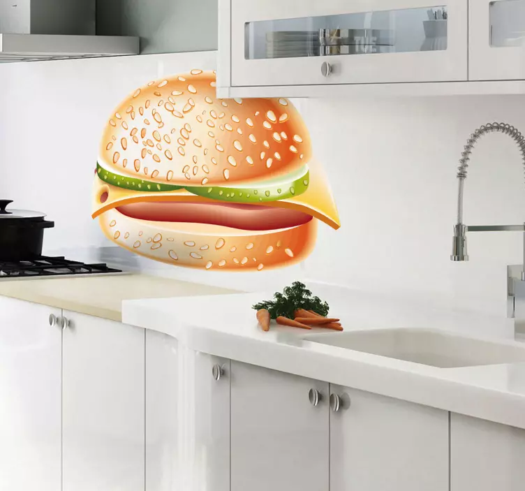 Delicious Hamburger Decal - TenStickers