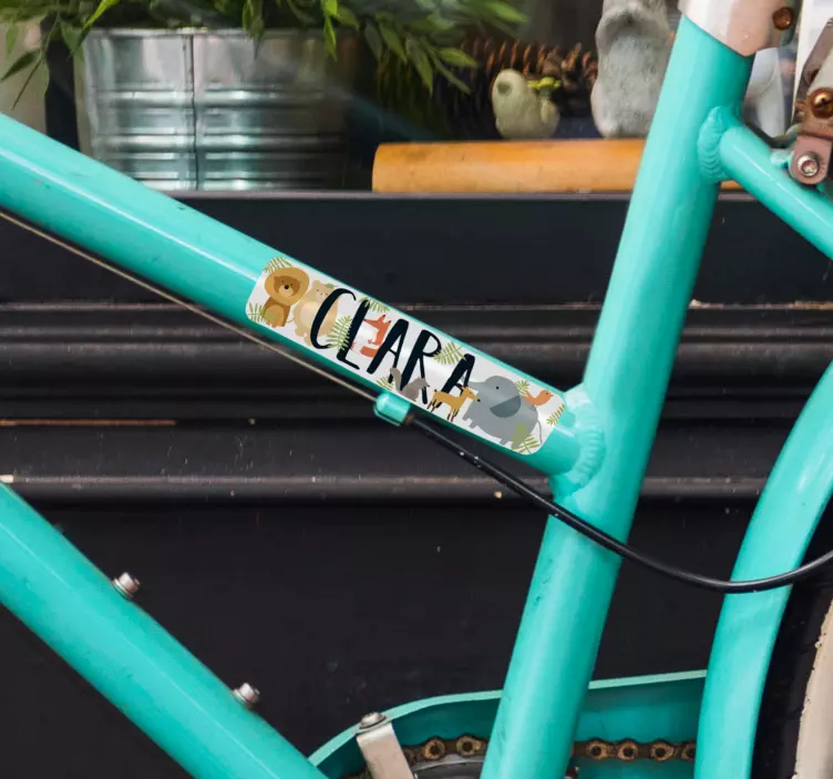 Different named animals Bike Sticker - TenStickers
