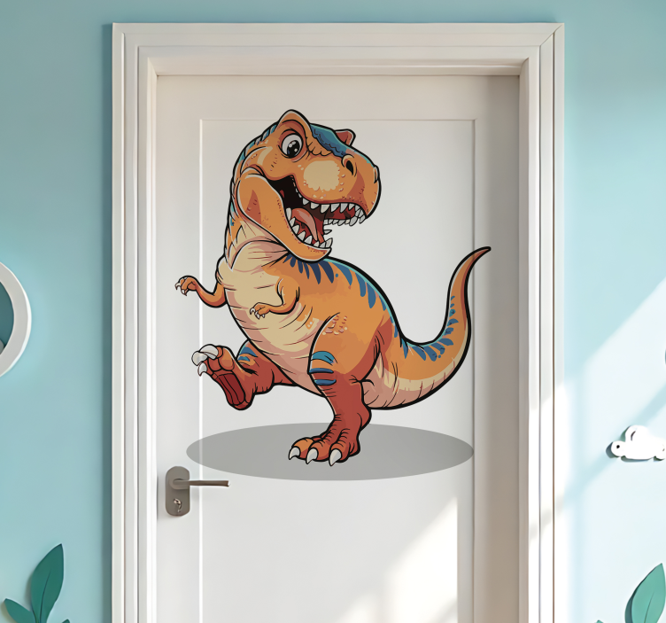 Door sticker dinosaur for kids room - TenStickers