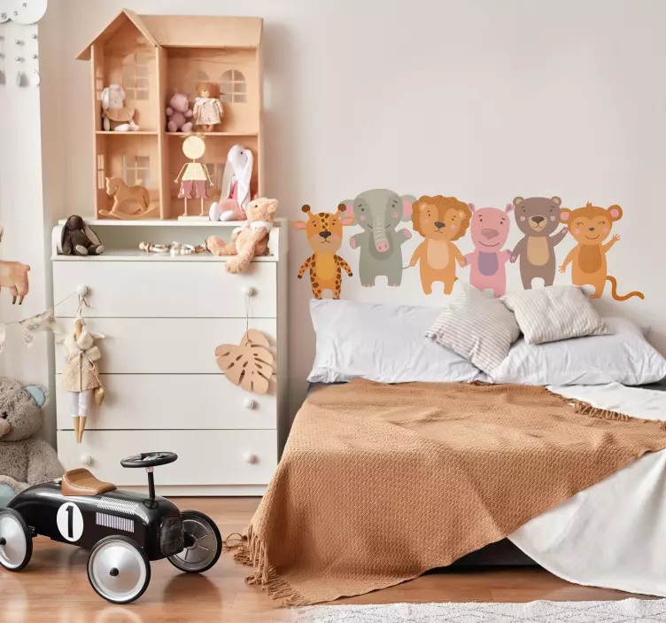  Drawn Header wild animal decal - TenStickers