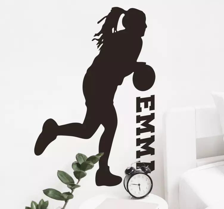 Dynamic Ball Player basketball sticker - TenStickers