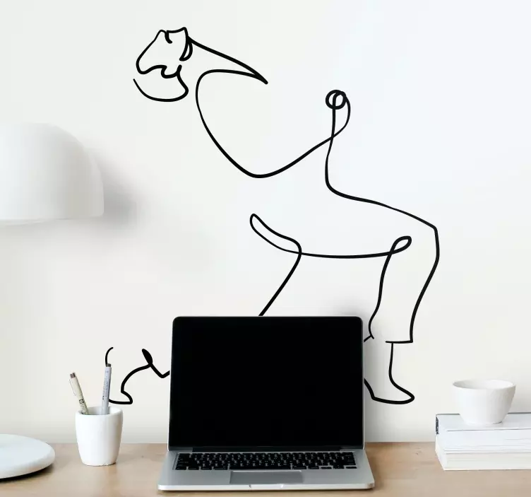 Dynamic Line Figure wall decal - TenStickers