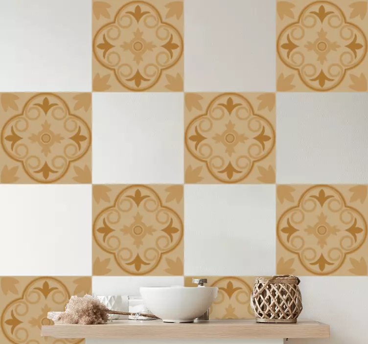 Elegant tile pattern tile sticker - TenStickers
