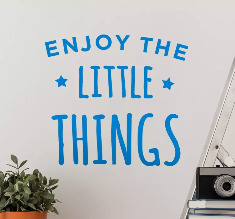Enjoy the Little Things Text Sticker - TenStickers