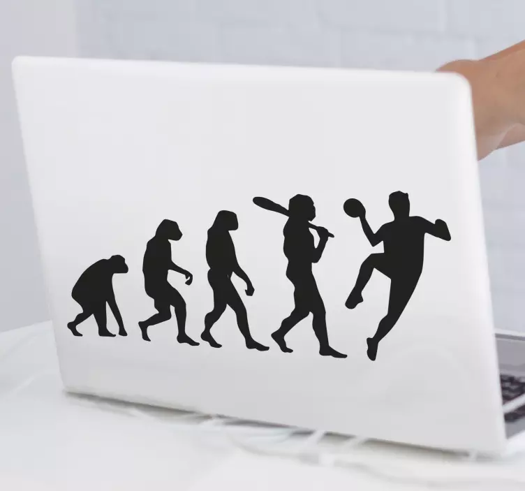 Evolution of Athletics laptop sticker - TenStickers