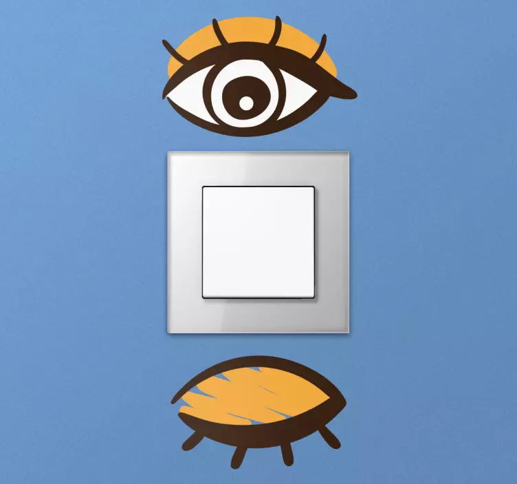Eye Symbol Toggle light switch sticker - TenStickers