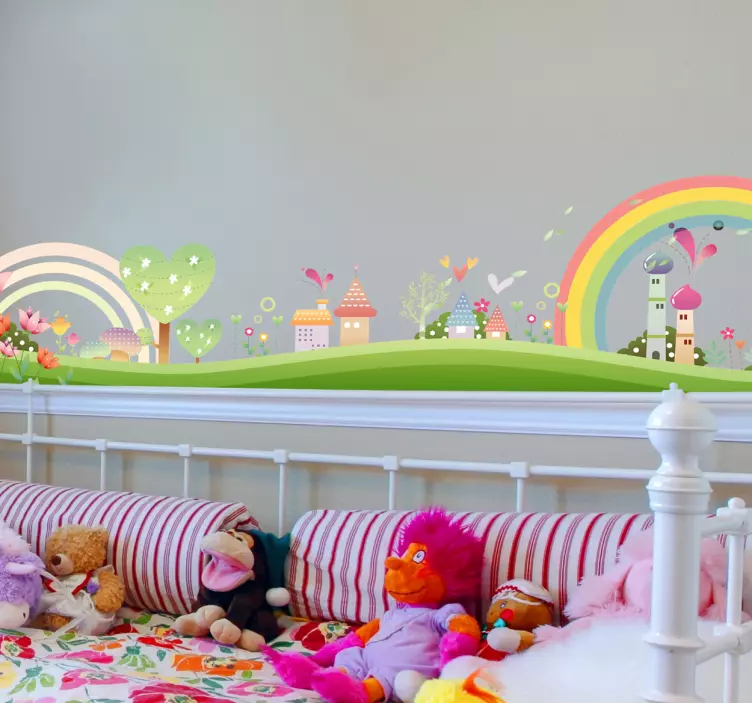 Fantasy Village Kids Sticker - TenStickers