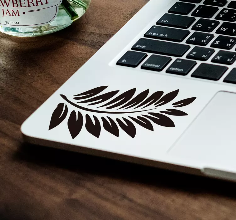 Fern Leaf laptop vinyl sticker - TenStickers