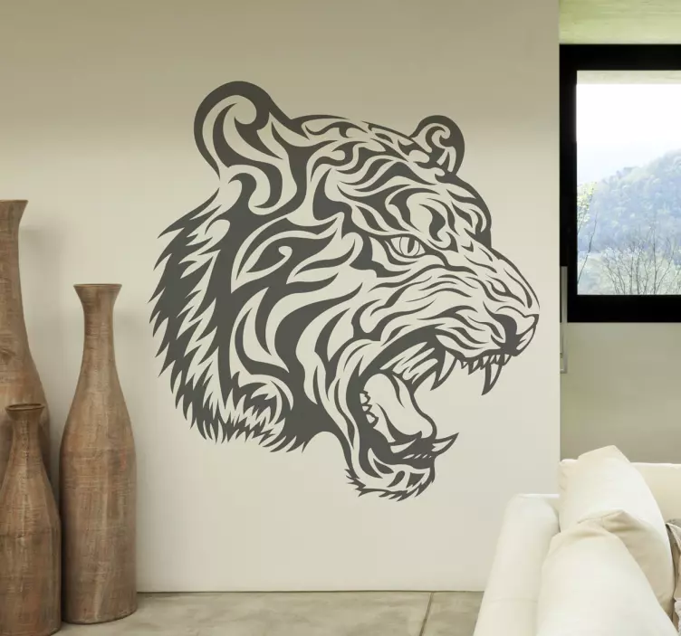 Fierce Tiger Decal - TenStickers