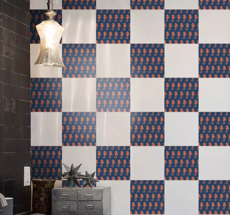 Fish sticker seahorse pattern design - TenStickers