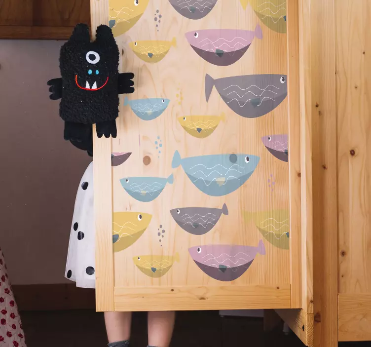 Wonderful fishes furniture sticker - TenStickers