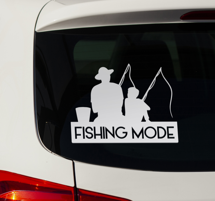 Fishing mode fisherman car sticker - TenStickers