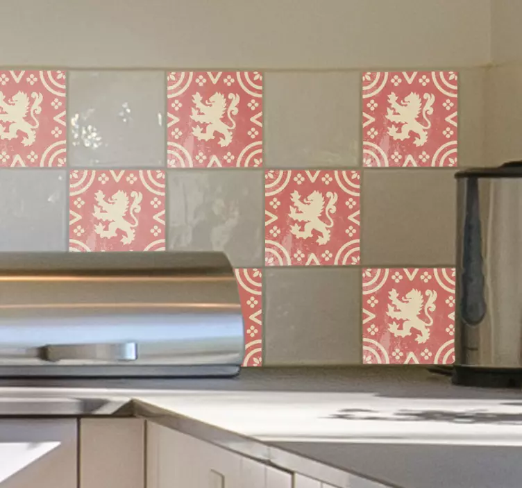 Flemish lion wall border sticker - TenStickers