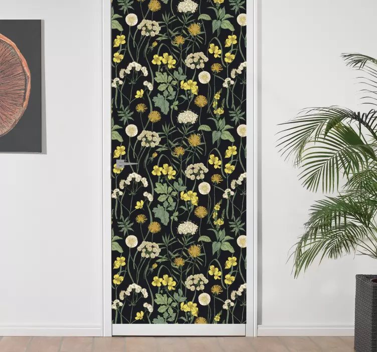 Floral pattern furniture sticker - TenStickers