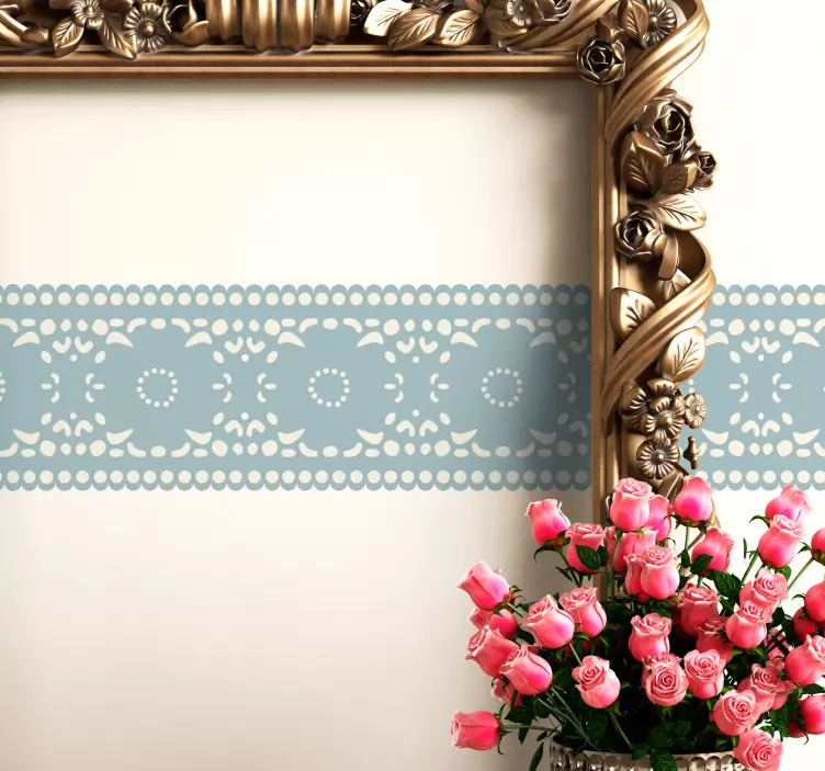 Floral Pattern Flower Wall Sticker - TenStickers
