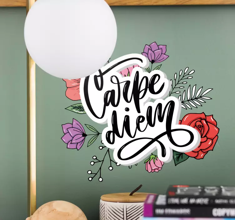 Floral Quote Art wall stickers quotes - TenStickers