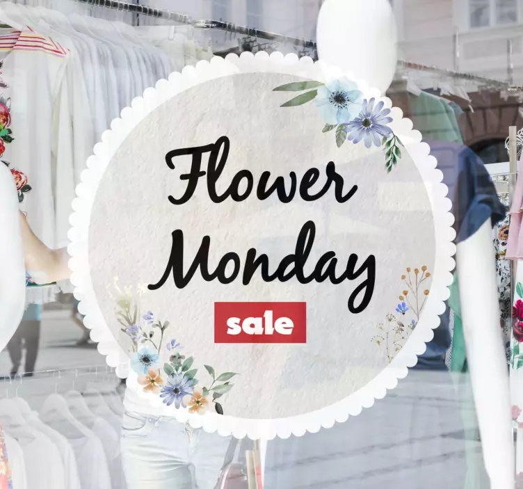 Floral Sale Announcement sales sticker - TenStickers