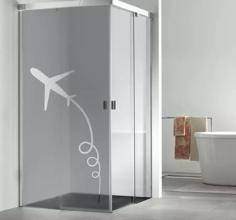 Fogged airplane trail window sticker - TenStickers