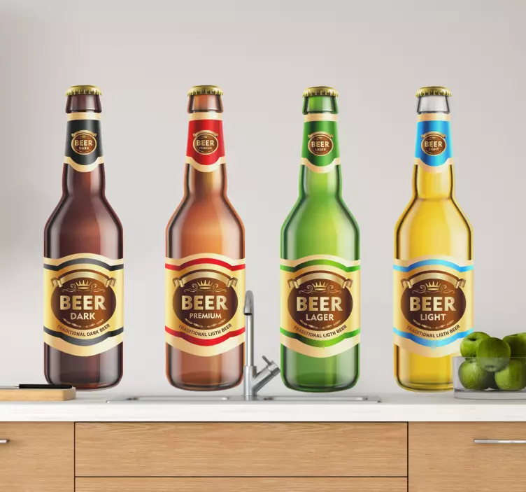 Food sticker beverage bottle set - TenStickers