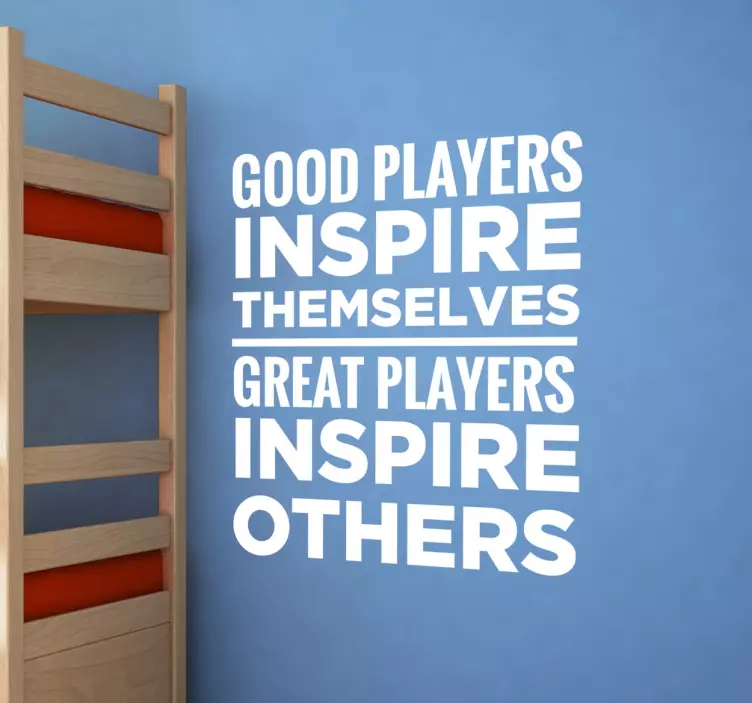 Motivational football wall text sticker - TenStickers