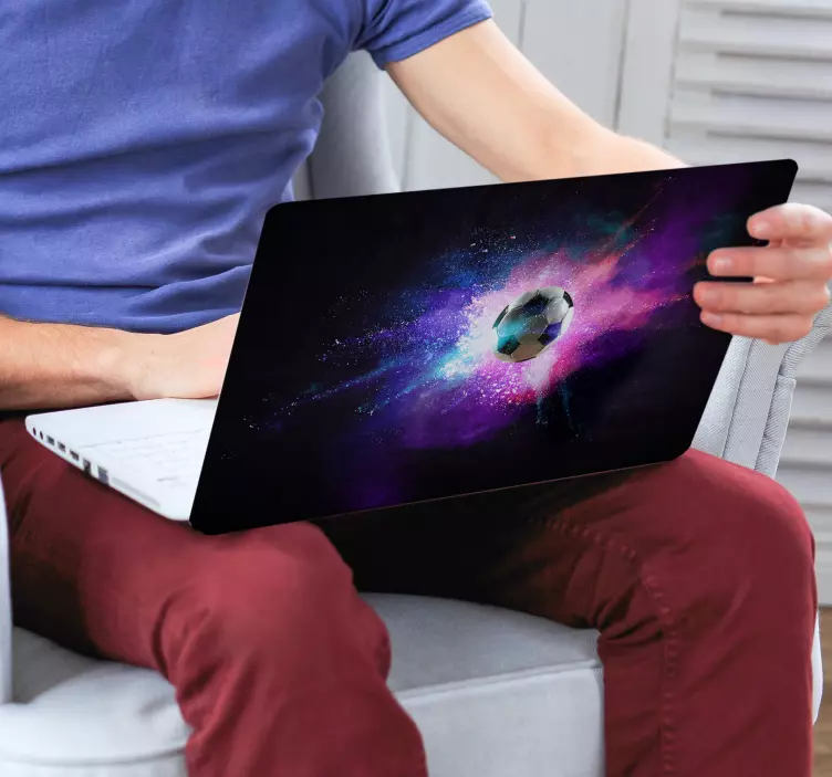 Football Space Laptop Sticker Cover - TenStickers