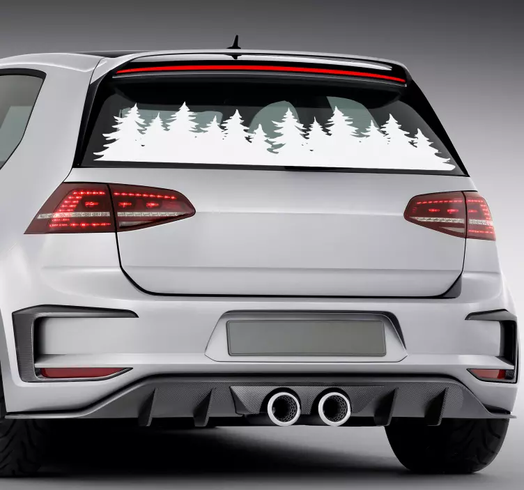 Forest trees car  window decal - TenStickers