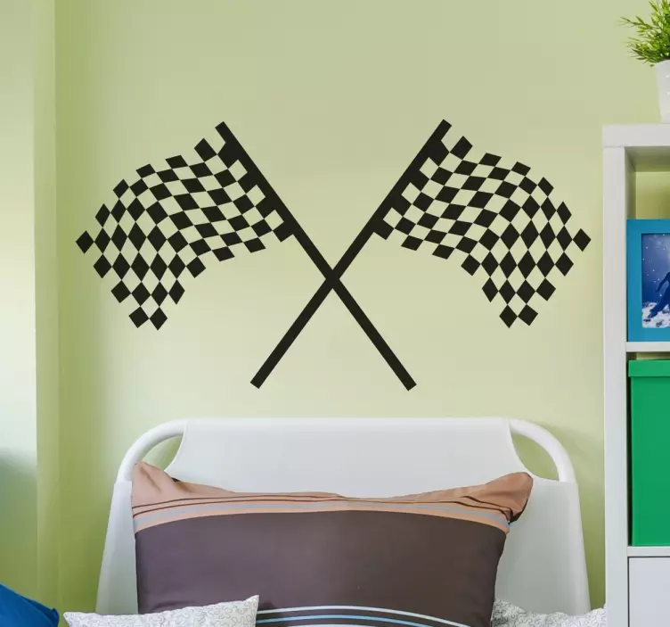 Formula One Flags Sticker - TenStickers