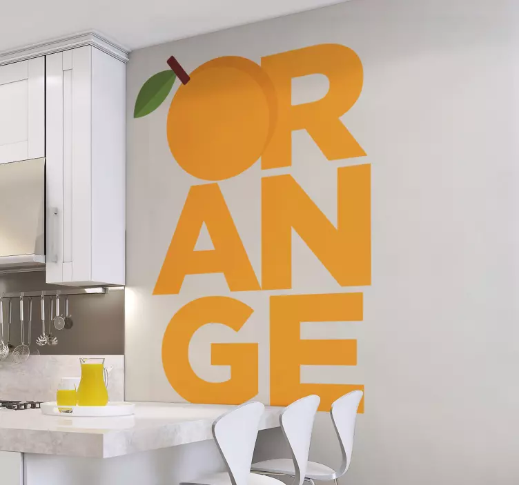Fruit sticker fresh orange fruit design - TenStickers