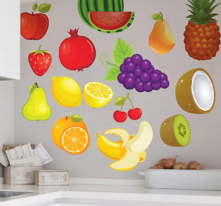 Fruit varieties wall  sticker - TenStickers
