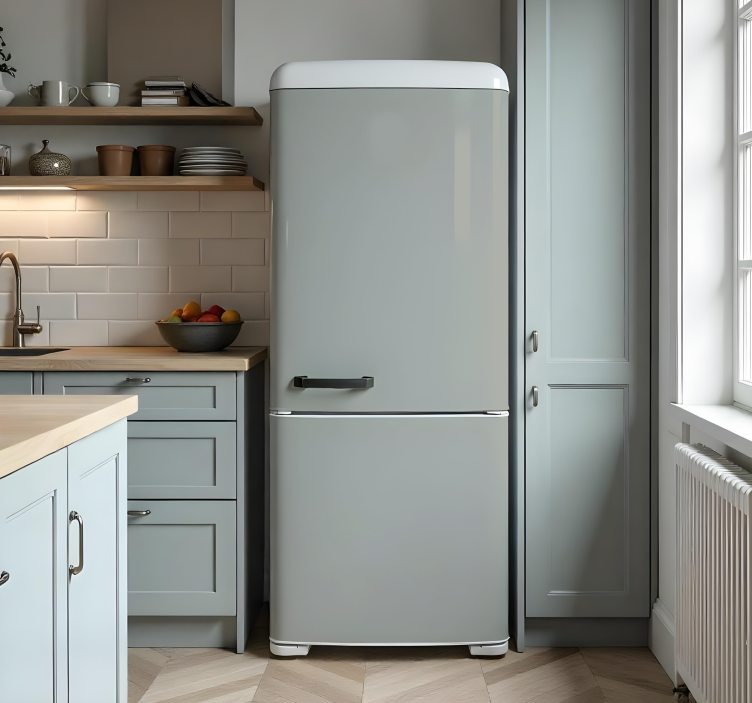Full grey fridge sticker - TenStickers
