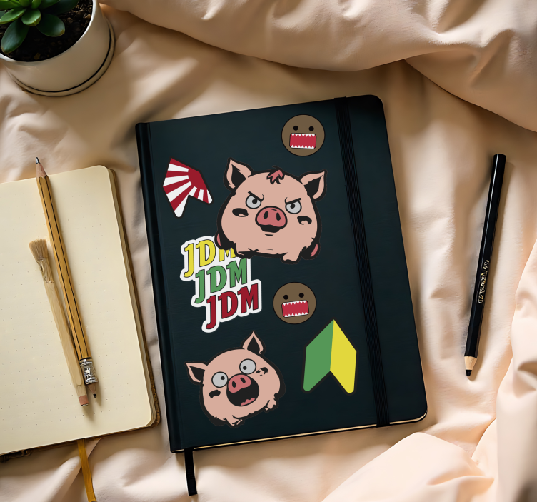 Funny notebook set educational sticker - TenStickers