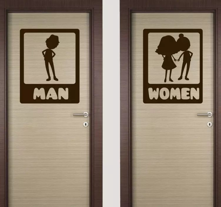 Funny WC male/female toilet sticker - TenStickers