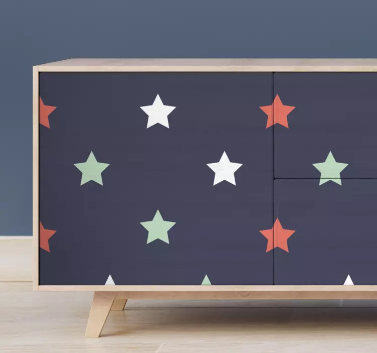 Furniture sticker colorful star patterns - TenStickers