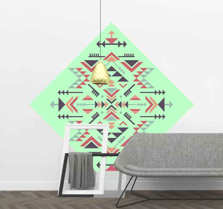 Geometric Arrow Pattern location sticker - TenStickers