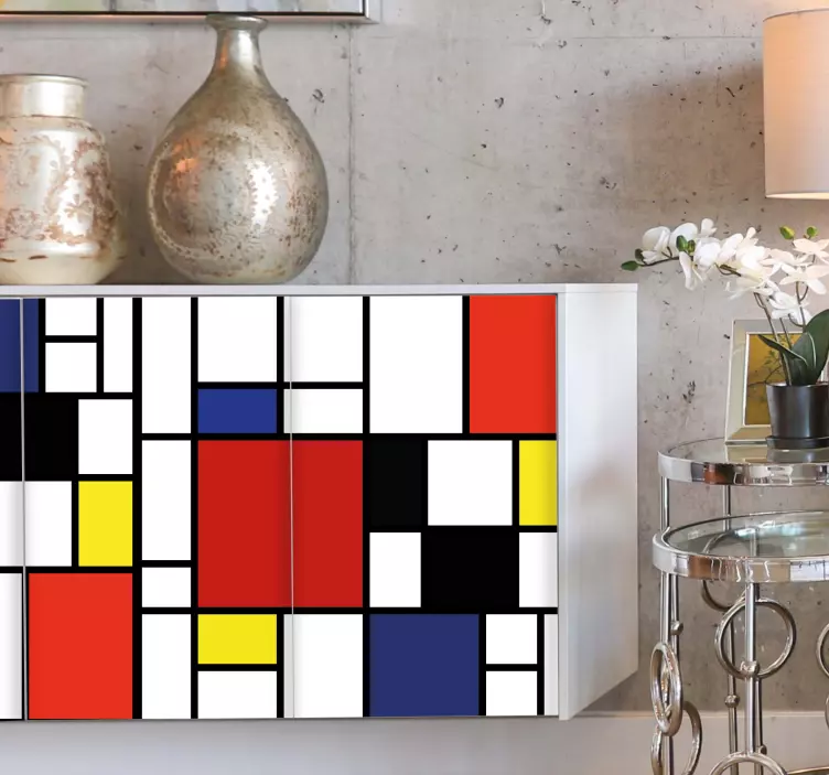 Geometric Colour Blocks furniture sticker - TenStickers