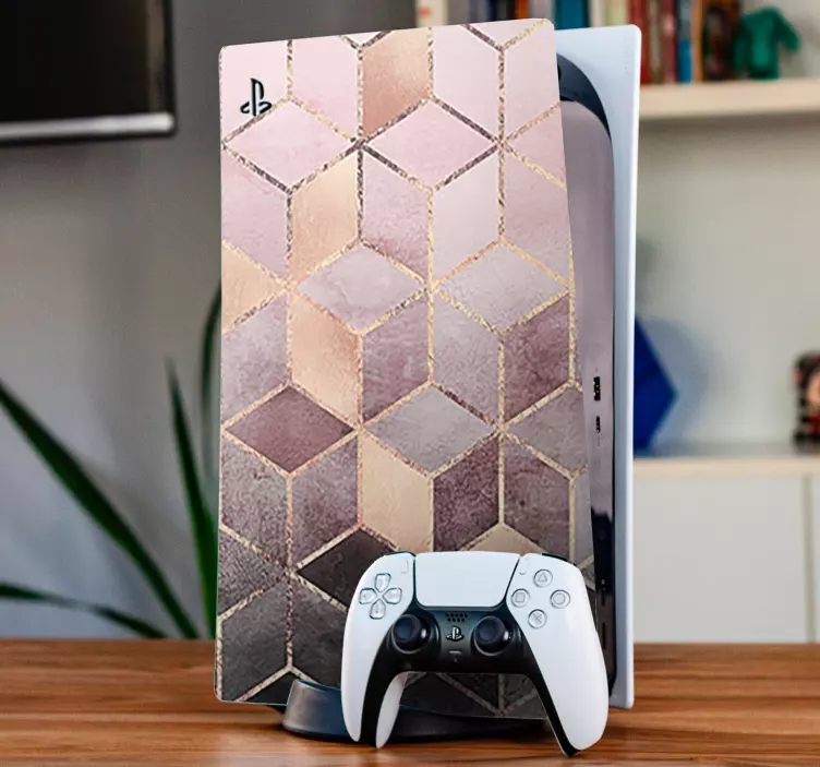 Geometric Honeycomb Pattern PS5 skin - TenStickers