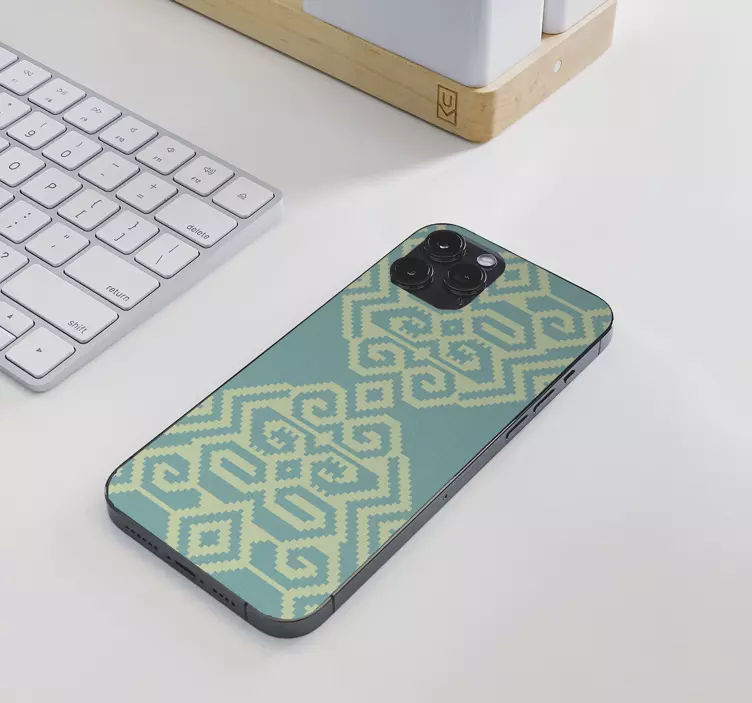 Geometric Pattern Cover iPhone sticker - TenStickers
