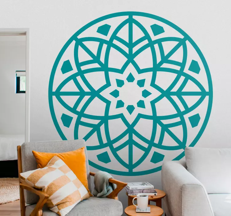 Geometric wall sticker geometric circular pattern - TenStickers
