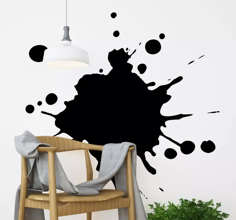 Geometric wall sticker splash effect design - TenStickers