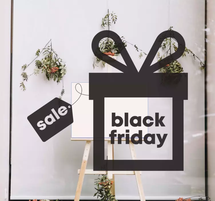 Gift Sale Offer Black Friday sticker - TenStickers