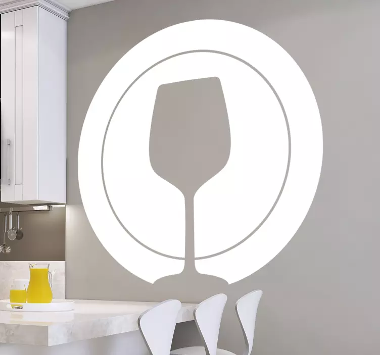 Glass and plate cutlery wall sticker - TenStickers