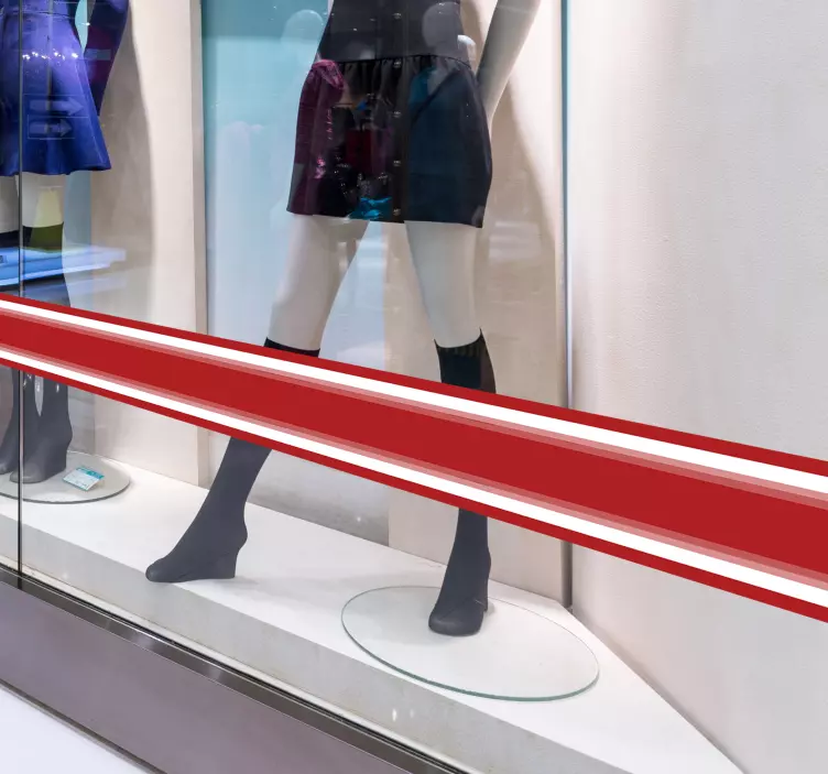 Glass door signage line sticker - TenStickers