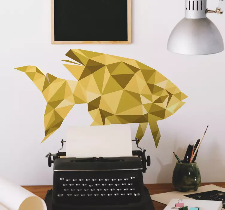 Gold Fish Wall Sticker - TenStickers