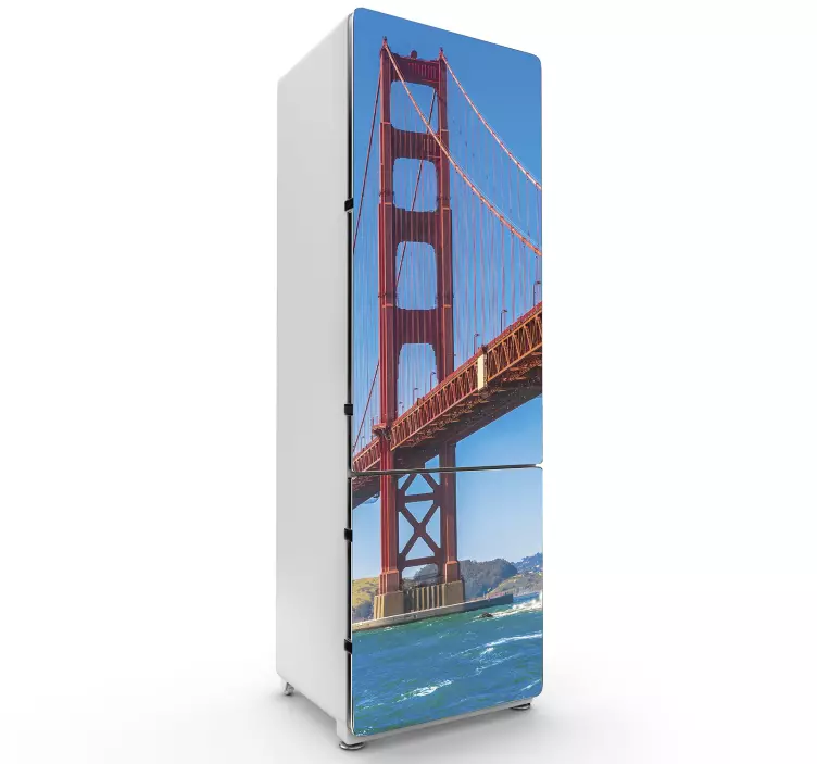 Golden Gate bridge fridge sticker - TenStickers
